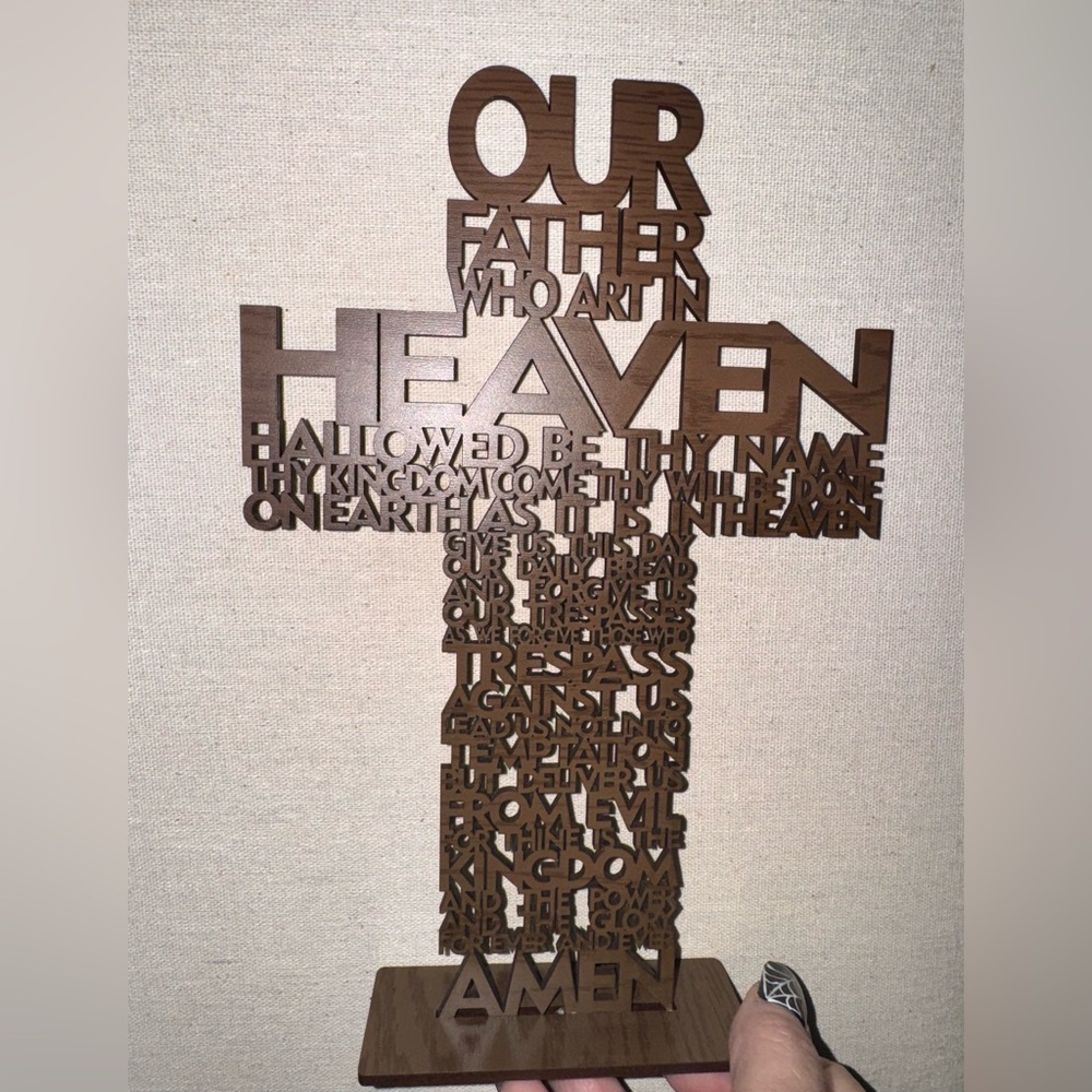 Handcrafted By Me- Wood Lord’s Prayer Shelf Sign!